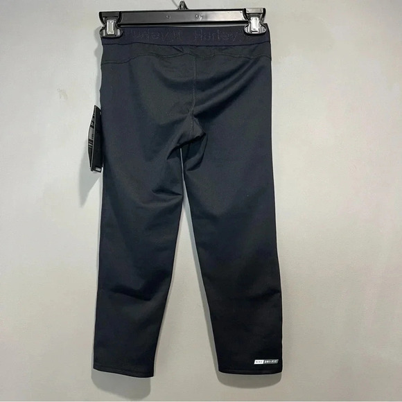 New Hurley Nike Dri-Fit Black Crop Legging Women size XS - Picture 2 of 10
